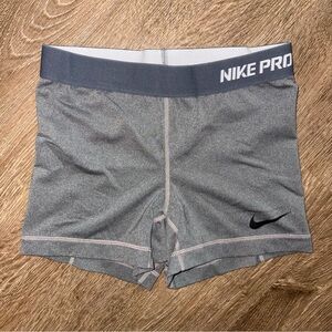 Nike Pro Heather Gray Performance Shorts